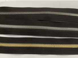 Imitation metal zipper